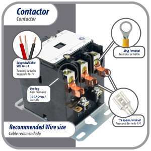 Appli Parts APAC-330120 Heavy Duty 3 Poles Contactor 30 Amp 120 Volts Coil Replacement for ac Compressor and Electrical Applications UL Certified 476929
