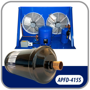 Appli Parts APFD-415S Filtro Secador 5/8 pulg para linea Liquido para Sistemas de Refrigeracion y aire acondicionado 415S ODF Soldable Universal Unidireccional 241mm Largo 95mm Ancho