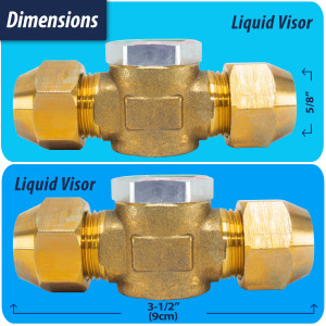 Appli Parts APSG-58A Visor de Liquido 5/8 pulg Flare e Indicador de Humedad con conexiones Rosca con cuerpo extraible para Sistemas de Refrigeracion y Aire Acondicionado compatible con refrigerantes CFC, HCFC, HFC