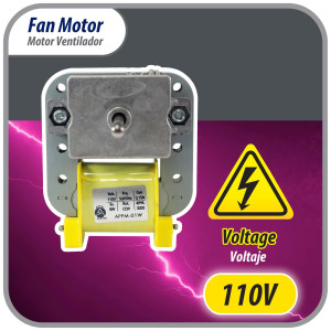 Appli Parts APFM-01W 8 W Fan Motor, 115 V, 50/60 Hz, 0.15 A, 3000 rpm, CCW rotation, for Refrigerator Evaporator replacement for original part numbers NUV-01W, RE-01WQSZE and others