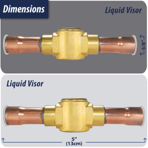 Appli Parts APSG-58AS 5/8 in Sight Glass and liquid moisture indicator Solder connections with Solid Body for HVAC/R installations suitable for CFC HCFC HFC refrigerants Appli Parts APSG-58AS 5/8 in Sight Glass and liquid moisture indicator Solder connections with Solid Body for HVAC/R installations suitable for CFC HCFC HFC refrigerants
