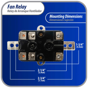 Appli Parts APFR-380 Rele de Contacto Seco NO y NC, 25 A, 90-380 V, Bobina 24 V, puntos de conexion 1-3 Coil, 2-4 NO, 5-6 NC. Usos: Control de Dampers, Valvulas, Inversión, Aire Acondicionado y mas