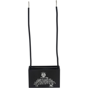 Appli Parts Condensador Capacitor de ventilador 5.5 mfd (microfaradios) uf 250VAC con 2 cables compatible con cualquier marca de igual capacitancia CAP-5.5-250-2C
 Appli Parts Condensador Capacitor de ventilador 5.5 mfd (microfaradios) uf 250VAC con 2 cables compatible con cualquier marca de igual capacitancia CAP-5.5-250-2C