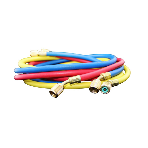 Appli Parts Refrigerant hoses for use with HVAC Manifold gauges 60in Long  1/4in SAE for R22/R134 600-3000psi for Charging servicing refrigeration  systems APMG-H60630