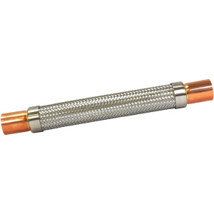 Appli Parts APVE-158 Antivibrador 1-5/8 pulg Soldable Eliminador de Vibracion 43cm Largo 400psi presion maxima de trabajo y 3.265psi presion de rotura