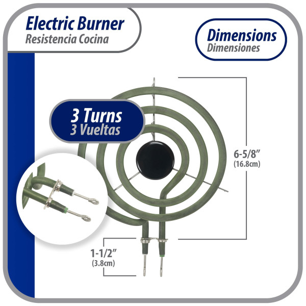 WB30K10002 Appli Parts Surface Burner Heating Element 6 inch 3