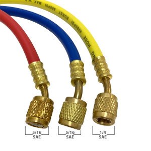 Appli Parts APMG-H36840 90 cm Largo 1/4 pulg SAE x 5/16 pulg SAE Mangueras Roja/Azul, 1/4 x 1/4 pulg SAE Amarilla, Rango de presion 800-4000 psi, para Sistemas con Refrigerante R410 Appli Parts APMG-H36840 90 cm Largo 1/4 pulg SAE x 5/16 pulg SAE Mangueras Roja/Azul, 1/4 x 1/4 pulg SAE Amarilla, Rango de presion 800-4000 psi, para Sistemas con Refrigerante R410