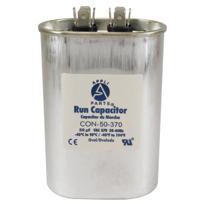 Appli Parts Condensador Capacitor de Marcha 50 Mfd uF (microfaradios) 370VAC CBB65 Universal Aire acondicionado y otras aplicaciones Ovalado UL E476928 cm Alto cm Ancho CON-50-370