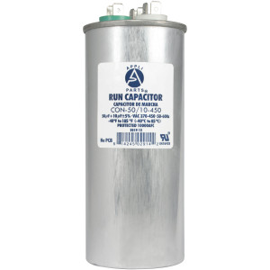 Appli Parts Condensador Capacitor de Marcha 50+10 Mfd uF (microfaradios) 370VAC o 450VAC CBB65 Universal Aire acondicionado y aplicaciones Redondo UL E476928 14.3cm Alto 5.4cm Ancho CON-50/10-450
 Appli Parts Condensador Capacitor de Marcha 50+10 Mfd uF (microfaradios) 370VAC o 450VAC CBB65 Universal Aire acondicionado y aplicaciones Redondo UL E476928 14.3cm Alto 5.4cm Ancho CON-50/10-450