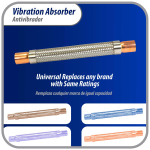 Appli Parts APVE-138 Antivibrador 1-3/8 pulg Soldable Eliminador de Vibracion 37cm Largo 500psi presion maxima de trabajo y 3.265psi presion de rotura