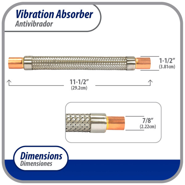 Copper Pipe Flexible Tube Viberation Absorber For Compressor And