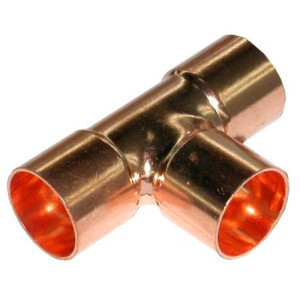 Appli Parts AP-RT218138 2-1/8x1-3/8x2-1/8 in Wrot Copper Reducing TeeCxCxC connections for refrigeration, air conditioning and plumbing applications ACR and Type L copper pipe Appli Parts AP-RT218138 2-1/8x1-3/8x2-1/8 in Wrot Copper Reducing TeeCxCxC connections for refrigeration, air conditioning and plumbing applications ACR and Type L copper pipe