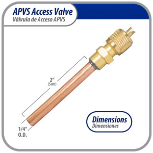 Appli Parts Valvula de acceso de 1/4 SAE x 1/4 pulg OD x con vastago de cobre de 5cm de largo con nucleo y tapa de laton con removedor de nucleo y empacadura APVS-14142 Appli Parts Valvula de acceso de 1/4 SAE x 1/4 pulg OD x con vastago de cobre de 5cm de largo con nucleo y tapa de laton con removedor de nucleo y empacadura APVS-14142