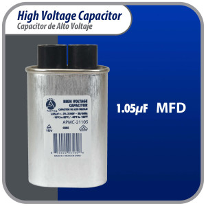 Appli Parts APMC-21105 1.05uf mfd (microfarads) High Voltage Microwave capacitor 2100V 50/60Hz CH85 21105 Universal Replacement for Multiple Brands NO PCB 