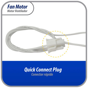 Appli Parts APFM-6122 8 W Fan Motor, 110 V, 50/60 Hz, 0.15 A, 3000 rpm, CCW rotation, Universal Evaporator Fan Motor replacement for original part numbers DAI6122 and others