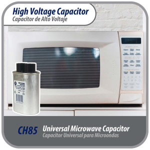 Appli Parts APMC-21091 0.91uf mfd (microfarads) High Voltage Microwave capacitor 2100V 50/60Hz CH85 21091 Universal Replacement for Multiple Brands NO PCB 