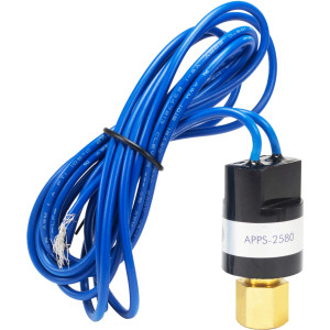 Appli Parts APPS-2580 Valvula Presostato R22 Baja, Abre 25 psi, Cierra 80 psi, 1 m Cable, SPST, 1/4 SAE Hembra, Reset Automatico, remplazo Universal para Aire Acondicionado