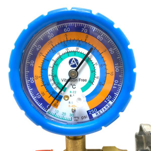 Appli Parts APMG-A2L Low Pressure R12,R134,R22,R404 Analog Single Manifold Celsius Temperature Scale  Appli Parts APMG-A2L Low Pressure R12,R134,R22,R404 Analog Single Manifold Celsius Temperature Scale