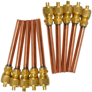 Appli Parts 10 unidades Valvula de acceso de 1/4 SAE x 1/4 pulg OD x con vastago de cobre de 5cm de largo con nucleo y tapa de laton con removedor de nucleo y empacadura APVS-14142K10 Appli Parts 10 unidades Valvula de acceso de 1/4 SAE x 1/4 pulg OD x con vastago de cobre de 5cm de largo con nucleo y tapa de laton con removedor de nucleo y empacadura APVS-14142K10