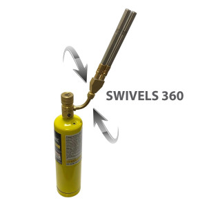 Appli Parts APHT-1D2 Soplete Boquilla de Soldar, Antorcha, Lampara doble para usar con Propano o Mapp para usos en plomeria electricidad refrigeracion aire acondicionado y mas