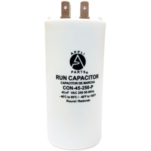 Appli Parts Condensador Capacitor de Marcha 45 Mfd uF (microfaradios) 250VAC CBB60 Cuerpo plastico para bombas de agua y otras aplicaciones Redondo UL E476928 10.8cm Alto 4.5cm Ancho CON-45-250-P Appli Parts Condensador Capacitor de Marcha 45 Mfd uF (microfaradios) 250VAC CBB60 Cuerpo plastico para bombas de agua y otras aplicaciones Redondo UL E476928 10.8cm Alto 4.5cm Ancho CON-45-250-P
