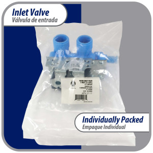Appli Parts WH13X81 Valvula entrada de agua para lavadora 2 Entradas de 3/4 NPT y 1 Salida 1/2 conexion rapida 110-120V 50/60Hz remplazo universal lavadoras General Electric y otras marcas APIV-2111