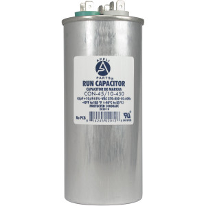 Appli Parts Condensador Capacitor de Marcha 45+10 Mfd uF (microfaradios) 370VAC o 450VAC Universal para Aire acondicionado y otras aplicaciones Redondo UL E476928 13.7cm Alto 5.4cm Ancho CON-45/10-450
 Appli Parts Condensador Capacitor de Marcha 45+10 Mfd uF (microfaradios) 370VAC o 450VAC Universal para Aire acondicionado y otras aplicaciones Redondo UL E476928 13.7cm Alto 5.4cm Ancho CON-45/10-450