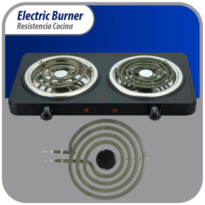 MP15YA Appli Parts Electric Range Burner Heater Element 4 Turns, 6 in, 1500 W, 240 V, Compatible with General Electric Whirlpool 660532, WP660532, WB30T10073, SU205, 660532, TS4W6215, 404080, 5303310283