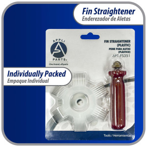 Appli Parts APT-FS351 Plastic AC fin comb straightener tool for condenser evaporator and radiator coil helps heat transfer increasing performance Fin Straightener 8,9,10,12,14,15 per in