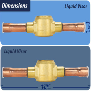 Appli Parts APSG-12AS 1/2 in Sight Glass and liquid moisture indicator Solder connections with Solid Body for HVAC/R installations suitable for CFC HCFC HFC refrigerants Appli Parts APSG-12AS 1/2 in Sight Glass and liquid moisture indicator Solder connections with Solid Body for HVAC/R installations suitable for CFC HCFC HFC refrigerants
