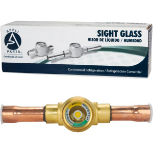 Appli Parts APSG-12AS 1/2 in Sight Glass and liquid moisture indicator Solder connections with Solid Body for HVAC/R installations suitable for CFC HCFC HFC refrigerants Appli Parts APSG-12AS 1/2 in Sight Glass and liquid moisture indicator Solder connections with Solid Body for HVAC/R installations suitable for CFC HCFC HFC refrigerants