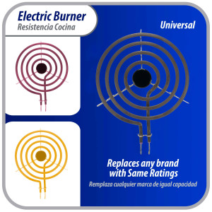 Appli Parts WB30X253 Surface Burner Heating Element 4 Turns, 8 in, 240V, Compatible General Electric SP21YA, WB30K10003, 404072, SU202, SP21YA, TS4W8221, Y04000035, WB30T10071, 5304431015, 5303015715