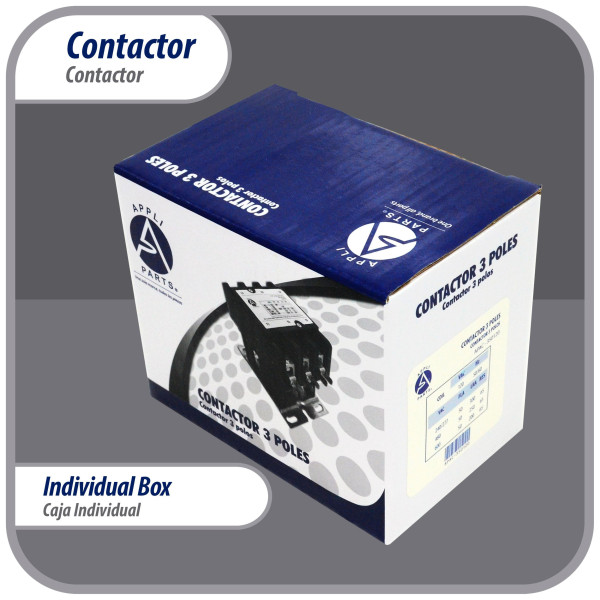 Appli Parts APAC-350120 Contactor 3 Polos 50A 120V Bobina Repuesto para Compresores de CA y Aplicaciones Electricas Certificacion UL E476929 de Trabajo Pesado Appli Parts APAC-350120 Contactor 3 Polos 50A 120V Bobina Repuesto para Compresores de CA y Aplicaciones Electricas Certificacion UL E476929 de Trabajo Pesado