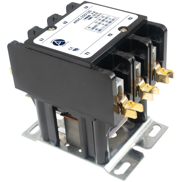 Appli Parts APAC-350120 Contactor 3 Polos 50A 120V Bobina Repuesto para Compresores de CA y Aplicaciones Electricas Certificacion UL E476929 de Trabajo Pesado Appli Parts APAC-350120 Contactor 3 Polos 50A 120V Bobina Repuesto para Compresores de CA y Aplicaciones Electricas Certificacion UL E476929 de Trabajo Pesado