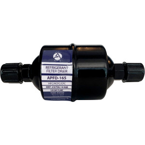 Appli Parts APFD-165 5/8 in Liquid Line Refrigerant AC Filter Drier hvac Refrigeration 165 SAE Flare connection universal unidirectional 6in long 3in wide Appli Parts APFD-165 5/8 in Liquid Line Refrigerant AC Filter Drier hvac Refrigeration 165 SAE Flare connection universal unidirectional 6in long 3in wide
