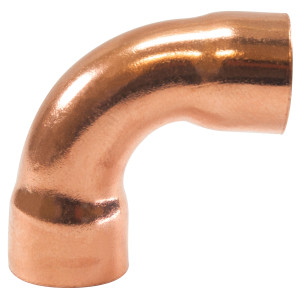 Appli Parts AP-C012L 1/2 in 90 Degree Elbow Long turn Copper pipe fittings CxC Sweat connections for refrigeration, air conditioning and plumbing applications ACR and Type L copper pipe