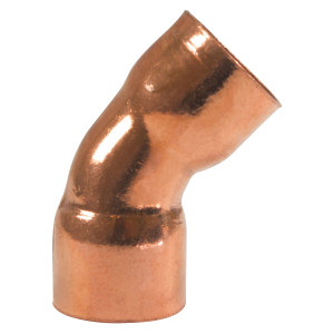 Appli Parts AP-C05845 45 Degree Elbow Short turn 5/8 in Copper pipe fittings CxC Sweat connections for refrigeration, air conditioning and plumbing applications ACR and Type L copper pipe