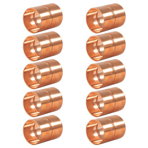 Appli Parts AP-A078B10 7/8 in Wrot Copper Coupling fitting CxC Sweat connections for refrigeration, air conditioning and plumbing applications ACR and Type L copper pipe (10 x Bag)
 Appli Parts AP-A078B10 7/8 in Wrot Copper Coupling fitting CxC Sweat connections for refrigeration, air conditioning and plumbing applications ACR and Type L copper pipe (10 x Bag)