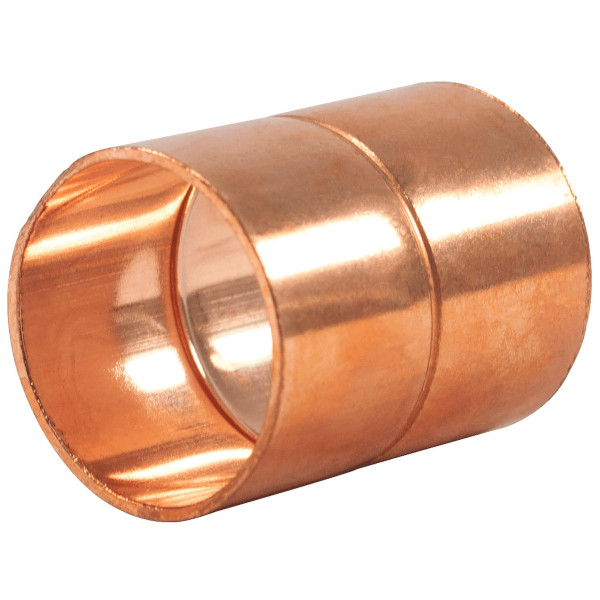 Appli Parts AP-A118 1-1/8 in Wrot Copper Coupling fitting CxC Sweat  connections for refrigeration, air conditioning and plumbing applications  ACR and Type L copper pipe