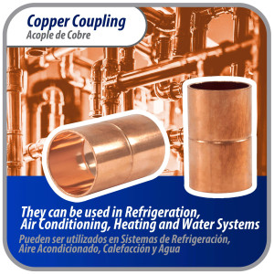 Appli Parts AP-A034B10 3/4 pulg Anillo de Cobre Accesorios de tuberia de cobre CxC Conexiones soldadas para aplicaciones de refrigeracion, aire acondicionado y plomeria Tuberia de cobre ACR y tipo L (10 x Bolsa)