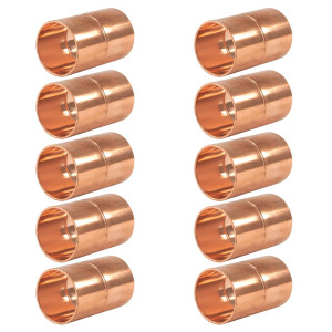 Appli Parts AP-A034B10 3/4 in Wrot Copper Coupling fitting CxC Sweat connections for refrigeration, air conditioning and plumbing applications ACR and Type L copper pipe (10 x Bag)
 Appli Parts AP-A034B10 3/4 in Wrot Copper Coupling fitting CxC Sweat connections for refrigeration, air conditioning and plumbing applications ACR and Type L copper pipe (10 x Bag)