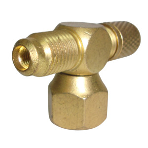 Appli Parts APAT-3X14 Access Tee Fitting 1/4 M. Flare Access x 1/4 M. Flare x 1/4 F. Flare Swivel Connection On Branch