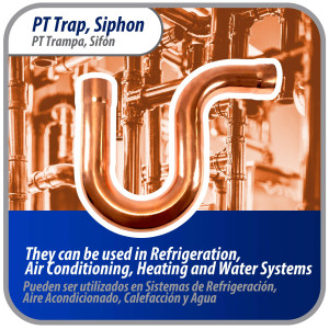 Appli Parts AP-PT138 Sifon de Cobre de 1-3/8 pulg Trampa de Aceite CxC Conexiones soldadas para aplicaciones de refrigeracion, aire acondicionado y plomeria Tuberia de Cobre ACR y tipo L