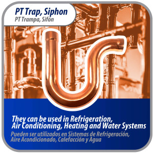 Appli Parts AP-PT158 Sifon de Cobre de 1-5/8 pulg Trampa de Aceite CxC Conexiones soldadas para aplicaciones de refrigeracion, aire acondicionado y plomeria Tuberia de Cobre ACR y tipo L