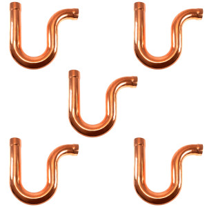 Appli Parts AP-PT158 1-5/8 pulg Trampa Sifon de Aceite CxC Soldable de Cobre para conexiones en sistemas de Refrigeracion, Aire Acondicionado y Plomeria con tuberia ACR y L (5 x Bolsa)