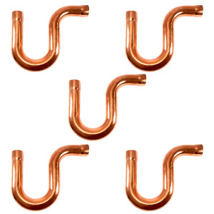 Appli Parts AP-PT138 1-3/8 pulg Trampa Sifon de Aceite CxC Soldable de Cobre para conexiones en sistemas de Refrigeracion, Aire Acondicionado y Plomeria con tuberia ACR y L (5 x Bolsa)