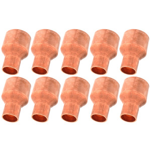 Appli Parts AP-R078012B10 7/8x1/2 in Reducing Bushing Copper pipe fittings CxC Sweat connections for refrigeration, air conditioning and plumbing applications ACR and Type L copper pipe (10xBag) Appli Parts AP-R078012B10 7/8x1/2 in Reducing Bushing Copper pipe fittings CxC Sweat connections for refrigeration, air conditioning and plumbing applications ACR and Type L copper pipe (10xBag)