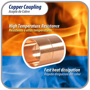 Appli Parts AP-A158B5 1-5/8 pulg Anillo de Cobre Accesorios de tuberia de cobre CxC Conexiones soldadas para aplicaciones de refrigeracion, aire acondicionado y plomeria Tuberia de cobre ACR y tipo L (5 x Bolsa)