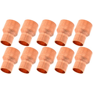 Appli Parts AP-R034038B10 3/4x3/8 in Reducing Bushing Copper pipe fittings CxC Sweat connections for refrigeration, air conditioning and plumbing applications ACR and Type L copper pipe (10xBag) Appli Parts AP-R034038B10 3/4x3/8 in Reducing Bushing Copper pipe fittings CxC Sweat connections for refrigeration, air conditioning and plumbing applications ACR and Type L copper pipe (10xBag)