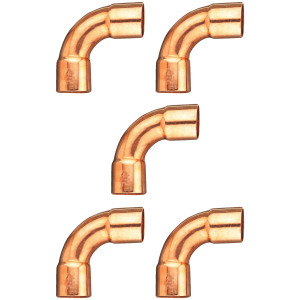 Appli Parts AP-C118LB5 1-1/8 90 Degree Elbow Long Turn Copper pipe fittings CxC Sweat connections for refrigeration, air conditioning and plumbing applications ACR and Type L copper pipe (5 x Bag) Appli Parts AP-C118LB5 1-1/8 90 Degree Elbow Long Turn Copper pipe fittings CxC Sweat connections for refrigeration, air conditioning and plumbing applications ACR and Type L copper pipe (5 x Bag)